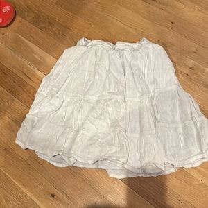 White Flowy Mini Skirt